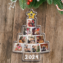 Custom Photo Christmas Tree - Personalized Custom Shaped Acrylic Ornament Christmas Family Gift