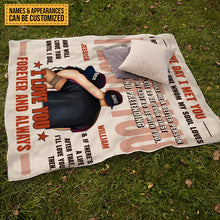 The Day I Met You - Couple Blanket - Gifts For Couple - Personalized Custom Fleece Flannel Blanket