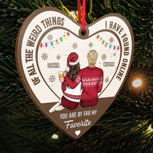 You Are By Far My Favorite - Personalized Wooden Cutout Ornament - Gift For Couple, Husband, Wife