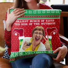 Custom Photo Jolliest Bunch Of Elves - Personalized Custom Pillow - Christmas Gift For Family