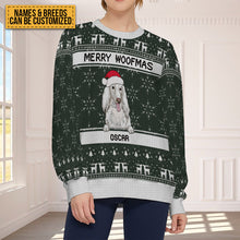 Merry Woofmas - Ugly Sweater - Christmas Gifts For Dog Lovers Personalized Custom Ugly Sweatershirt