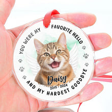 Custom Photo Of Your Cute Pet - Personalized Glass Ornament - Memorial Gift For Pet Lover