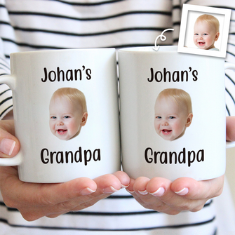 Custom Photo Baby Face Gift For Grandpa Father's Day Personalized Custom Ceramic Mug