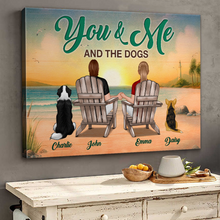 Couple & Dog Personalized Customized Canvas Love Decoration For Pet Lover Couple