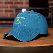 Dadasaurus Like a normal Dad but more Awesome Family Gift Personalized Custom Washed Baseball Cap