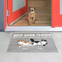 Keep Door Closed - Personality Customized Doormat - Gift For Cat Lover Pet Lover