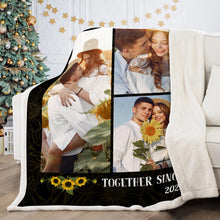 Custom Photo Frame Couple Our Love Story - Personalized Photo Blanket - Gifts For Couple