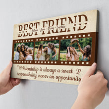 Custom Photo The Best Friend - Customized Personalized Canvas -  Perfect Gift For Best Friend Bestie Friendship Gift Ideas