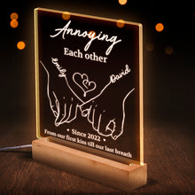 Annoying Each Other - Couple Customized Personalized 3D LED Light - Gift For Husband Wife, Anniversary
