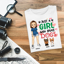 Personalized Custom T Shirt - Just A Girl Who Loves Dogs