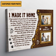 I Made It Home - Custom Canvas, Memorial  Gifts Personalized Custom Framed Canvas Wall Art