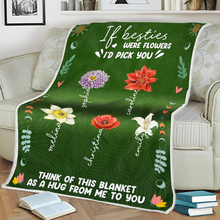 If Friends Were Flower - Customized Personalized Blanket - Christmas Gift For Best Friends Besties