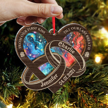 From Our First Kiss Till Our Last Breath - Personalized 2-Layered Mix Ornament - Gift For Couple