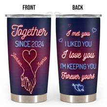 Romantic Custom Couple Name Tumbler - Personalized Custom Tumbler - Gifts For Couples, Lovers