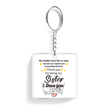 No Matter How Far Or Near - Gift For Sister, Brother, Friends Personalized Custom Keychain