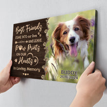 Custom Photo Best Friends Come Into Our Lives - Personalized Customized Canvas - Gift For Pet Lovers, Dog Lovers, Cat Lovers