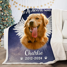 Custom Photo You Wings Were Ready But My Heart Was Not - Customized Personalized Blanket - Memorial Gift For Pet Lover Pet Loss