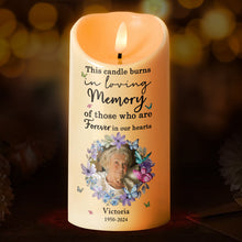 This Candle Burn In Loving Memory - Personalized Candle LED Light - Memorial Gift For Loss