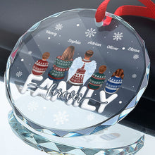 Christmas Family Forever - Personalized Glass Ornament - Gift For Family