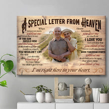 Custom Photo Personalized Canvas - A Letter In Memory Of Our Happiness  Special Gifts For Couples