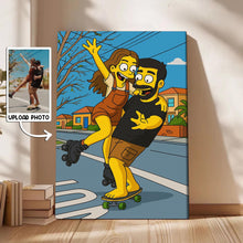 Simpsonize Your Photo - Turn Your Photo to Simpsons Canvas - Gift For Family, BFF, Couple, Besties