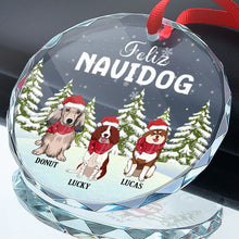 Feliz Navidog - Personalized Glass Ornament - Christmas Gift For Dog Lovers