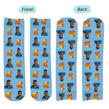 Custom Photo Face Heart Socks - Personalized Customized Stocking Gift For Him, Her