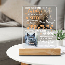 Custom Pet Photo Don't Cry For Me - Customized Personalized 3D LED Light - Gift For Memorial Dog Family Loss Gift