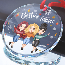 Be Besties Forever - Personalized Customized Glass Ornament - Gift For Bestie, BFF, Sisters