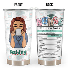 Nurse Nutrition Facts - Personalized Custom Tumbler - Gift For Nurse