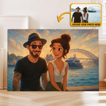 Cartoonize Family Photo Disney Style - Turn Your Photo to Cartoon Canvas - Gift For Family Members, Siblings