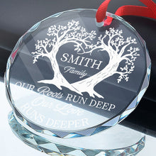 Our Root Runs Deep - Customized Personalized Glass Ornament - Christmas Gift For Family