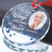 Your Wings Were Ready - Customized Personalized Glass Ornament - Memorial Gift For Loss