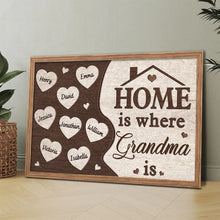 Home Is Where Mom Is - Personalized Customized Canvas - Gift For Family Members