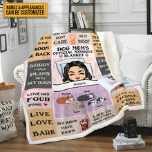 Dog Mom's Official Snuggle Blanket - Pet Blanket - Gifts For Cat Lovers - Personalized Custom Blanket