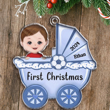 Baby's First Christmas, Baby Carriage - Personality Customized Ornament - Gift For Baby