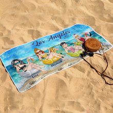 Beach Swimming Besties Gift For Her Personalized Custom Beach Towel