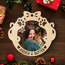 Custom Photo - My Furry Baby - Personalized Wooden Cutout Ornament - Christmas Gift For Cat Mom, Pet Lover