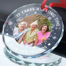 True Friendship Is A Journey - Personalized Glass Ornament - Gift For Old Friend, Best Friend, Besties