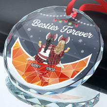 Besties Forever -  Personalized Glass Ornament - Gift For Besties BFF Sisters