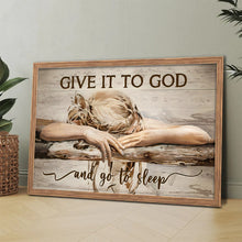 Give It To God And Go To Sleep - Personalized Canvas - Gift For Family, Friends