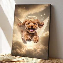 Pet Loss With Halo & Wings Heavenly - Personalized Customized Canvas - Memorial Gift For Pet Lovers