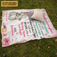 Personalized Custom Fleece Blanket Granddaughter Hug This Blanket Gift For Granddaughter, Grandson