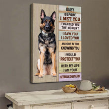 I Saw You I Loved You - Pet Gifts, Memorial Gifts Personalized Custom Framed Canvas Wall Art