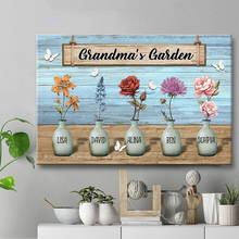 Custom Birth Month Flowers - Personalized Canvas Prints - Gift For Mother