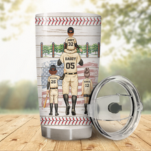 Baseball Player Baseball Dad - Customized Personality Tumbler - Gift For Dad Father's Day Gift