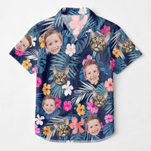 Custom Photo With Beloved Ones Tropical - Personalized Customized Hawaiian Shirt - Gift For Family Members, Best Friends