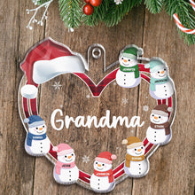 Little Snowmen - Personalized Customized Ornament - Christmas Gifts For Mom, Grandma, Dad, Grandpa