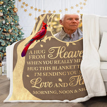 Love And Hugs From Heaven - Customized Personalized Blanket - Sympathy Gift For Memorial