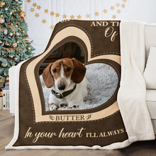 Pet Loss Snuggle This Blanket And Think Of Me  - Personalized Photo Blanket - Gifts For Pet Loss